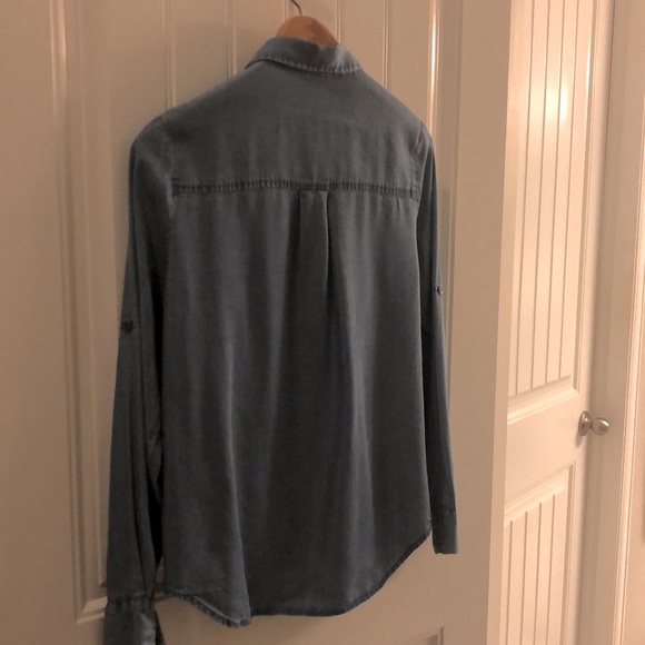 Boutique soft cotton Jean shirt with pocket look - Picture 3 of 3